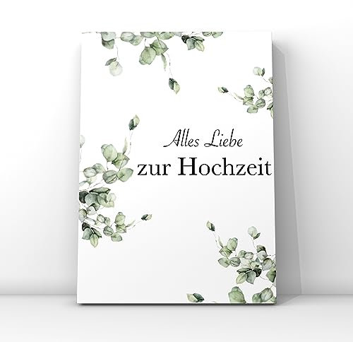 Hochzeitskarte Eukalyptus/Glückwunschkarte Hochzeit