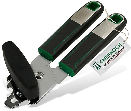 CHEFKOCH Dosenöffner Premium – Gehärtetes Schneidrad für ein einfaches Öffnen von Dosen & Konserven – Komfort-Drehknopf, Ergonomischer Griff, Perfekt für Konservendosen