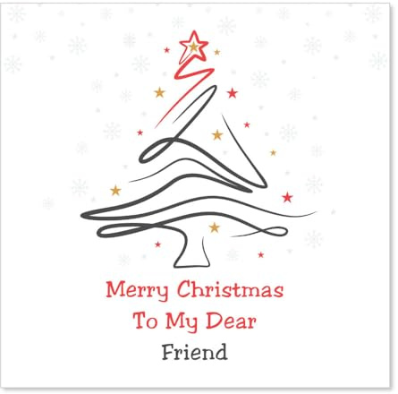 Papa Prints® Special Friend Weihnachtskarte (145 x 150 mm) Special Friends Weihnachtskarten 2023 mit Umschlag Besondere Weihnachtskarten für besondere Freunde