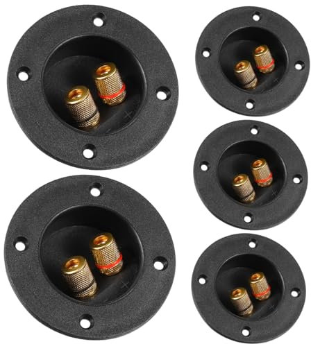 UPKOCH 10 STK federklemme federmappen Auto-Stereo-Schraubbecher-Anschlüsse Schraubklemmen für Lautsprecher soundbar Lautsprecheranschlussschale 2-Wege-Lautsprecheranschluss runden Echolot