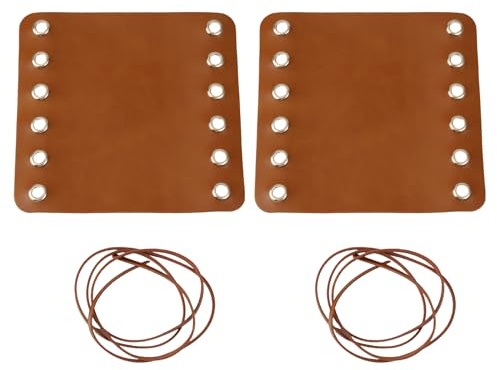 Larcele Poignées de Guidon de Moto en Cuir, 2 pièces Couverture de Guidon Moto pour la Plupart des Motos MT/PT-01 (Brun Clair)