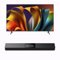 Hisense TV & Soundbar Bundle: 43A6NTUK TV with 4K Direct Lit, Quad Core 4K Processor Plus the HS2000 Soundbar with 240W Power,visulized built-in subwoofer- Perfect Match for Visual-Audio Experience