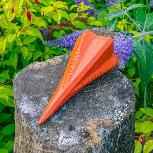 Heavy Duty Diamond Log Splitter Red 1.8KG / 4LBS - Log Splitter, Log Splitter Wedge, Wood Splitter, Wood Splitter for Logs