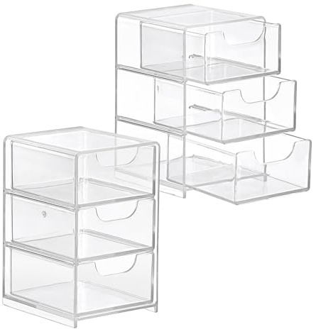 SUMTree 2pcs petit organisateur de tiroirs en acrylique, Transparente