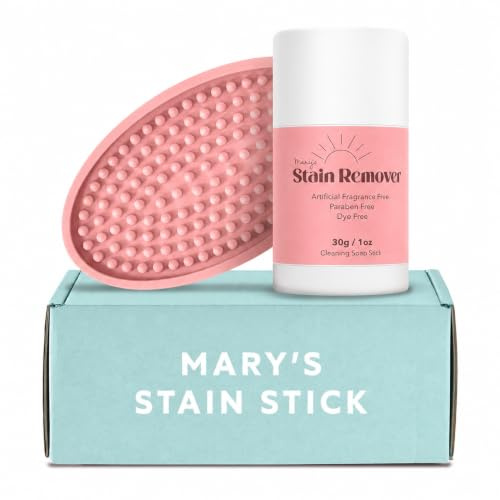 Mary's Quitamanchas, sistema natural de 2 partes con 6 ingredientes, sin fragancia ni tinte, elimina la sangre menstrual, grasa, aceite, ketchup, bolígrafo, marcador de exposición, limo y manchas