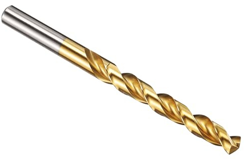 PATIKIL 10,1mm Punta da Trapano M42 Acciaio ad Alta Velocità al 8% di Cobalto con Gambo Dritto 135° Rivestito in Nitruro di Titanio (TiN) per Acciaio Inossidabile in Metallo Duro - 1 Pezzo