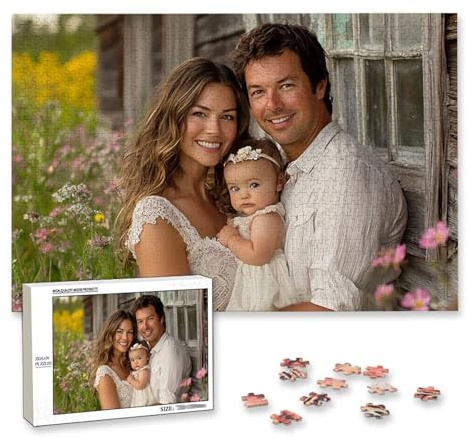 Puzzle Personnalisé Photo 1000/1500/2000/3000/4000/5000 Pièces Adultes, Personnalisez Votre Puzzle en Bois, Personnalisable avec Votre Propre Image, pour Adults, Couple, Idée Cadeau, Décoration, C-49