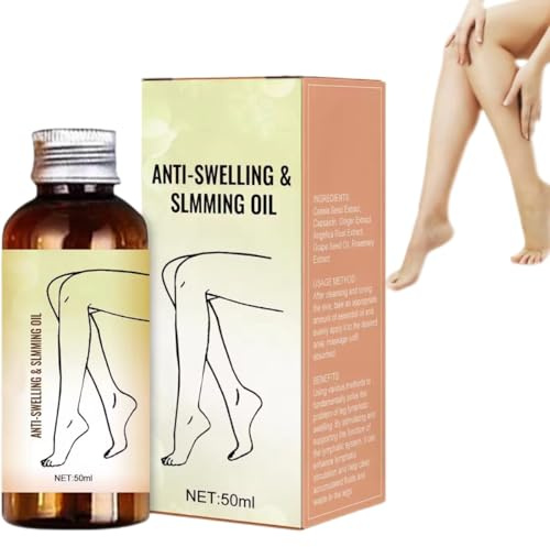 Olio da massaggio, Olio da massaggio per le gambe,per il sollievo linfatico, Riduce il gonfiore alle gambe in modo naturale per donne e uomini (1 pezzi)