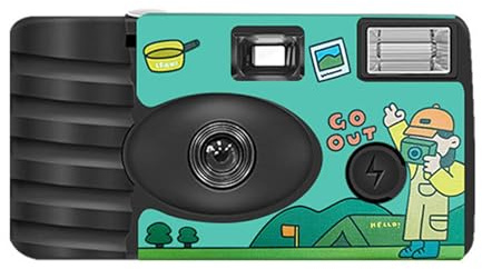 Appareil photo jetable pour débutants - 27 expositions instantanées aux couleurs - Corps compact pour capturer spontanément - Appareil photo facile à utiliser pour les débutants