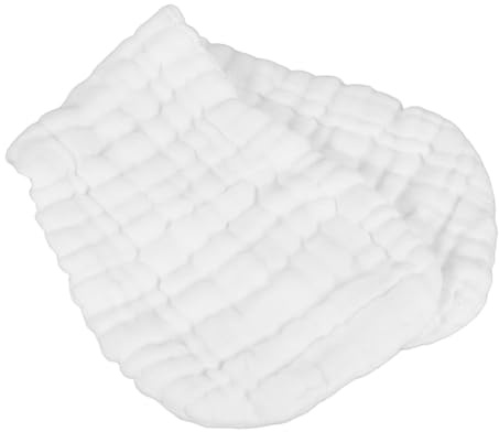 DECORNIJIA Reusable White Cotton Gauze Cloth Diaper Inserts for Newborn Baby, Soft and Gentle Multifunctional Use with Peanut Shape Design, Baby Diaper Accessory