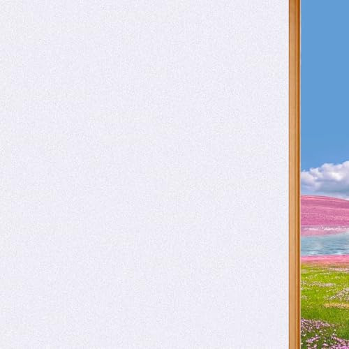 Vinilos para Ventanas Privacidad, Vinilos para Cristales Opaco 95 x 105 cm Anti-UV Estático Autoadhesivo Decorativos para Dormitorio Baño Oficina Cocina Hogar, Blanco Mate