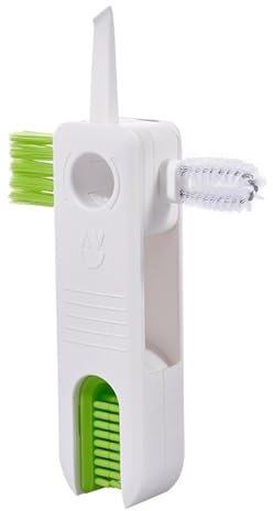 Xuancai Cepillo de tapa de taza con mango ergonómico, herramienta de limpieza multiusos para utensilios de cocina, limpiador de vajilla de larga duración, limpiador de cepillo multiusos para botellas