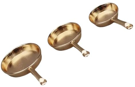 LXJLXD Set di 3 padelle in miniatura per case delle bambole in scala 1/12, accessori da cucina per progetti artigianali, modellismo, decorazione, utensili da cucina in miniatura