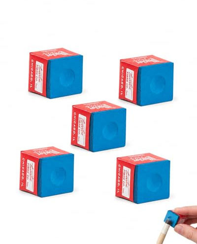 UEAVOID Craie de Billard Lot de 5 Cubes Anti-dérapante pour Queue, Adhérence Pro & Précision de Tir Maximale. Essentiel pour Éviter les Fausses Queues au Billard Américain & Anglais.