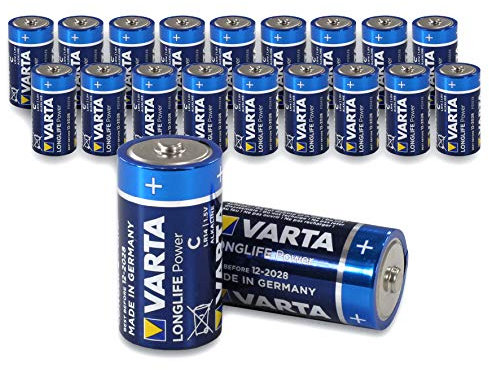 Varta 4914 LONGLIFE Power Alkaline Battery (LR14 / Baby / C, lot de 20, loose in foil) - Pile alcaline