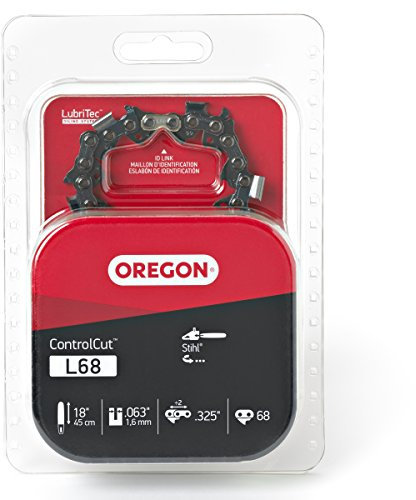 Oregon L68 ControlCut Chainsaw Chain for 18-Inch Bar - 68 Drive Links – Low-Kickback Chain fits Several Stihl Models
