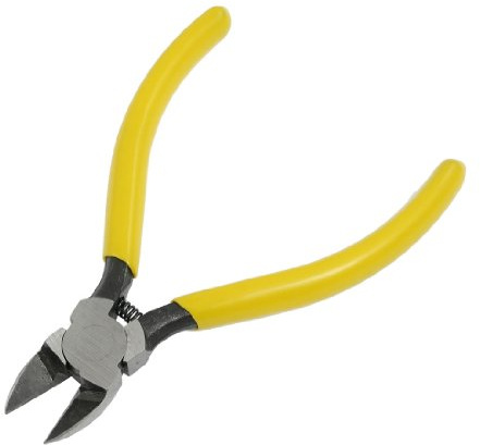 sourcing map Poignée Jaune-Pince coupante Diagonale - 5 pour Micro Pince coupante Bijoux Perles