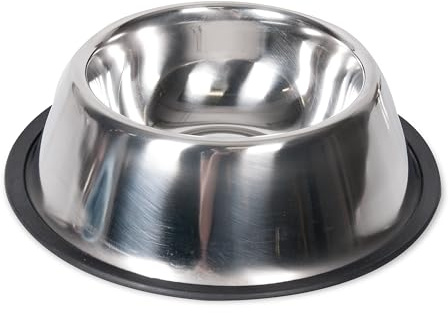 Karlie Inox Cocker, Hundenäpfe, Mit Gummirand, Edelstahl, Silber, 900 ml, Durchm.16-21 cm