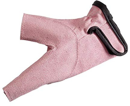 elToro Bogenhandschuh Lady (M) – Bogenschießhandschuh für Damen aus Leder – rosa – optimaler Schutz & sicherer Halt – für traditionelles Bogenschießen mit Holzpfeilen