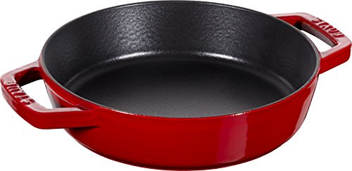 Staub Cast Iron 20cm Frying Pan with Two Handles, Induction Safe - Cerise Red
