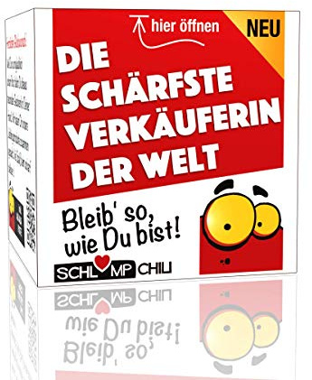 Schlump-Chili⎥Die schärfste Verkäuferin der Welt - ein witziges und originelles Geschenk zum Geburtstag, Ostern, Frauentag, Weihnachten, Wichteln, Ausstand, Pension, Rente oder einfach so :)
