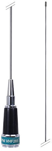 PNI VHF285 Antena para Taxi 134 – 174 MHz radios de Longitud, 128 cm, sin Cable, Color Plateado