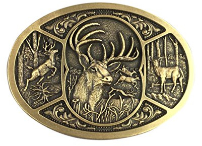 Urban Backwoods Deer IV Gürtelschnalle für Wechselgürtel Buckle