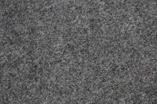 Rasenteppich Kunstrasen Premium hellgrau grau weich Meterware mit Drainage-Noppen, wasserdurchlässig (400x250 cm)