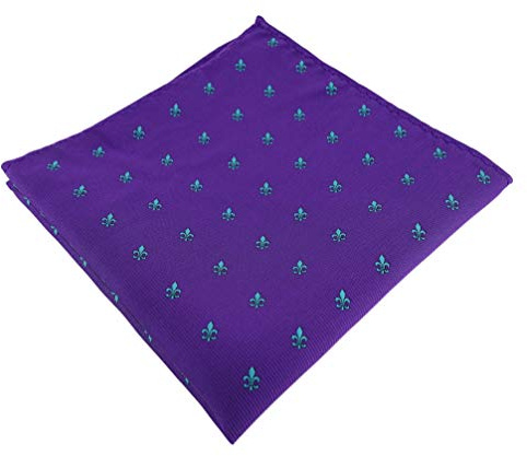 TigerTie Mouchoir de poche design à motif lys - Dimensions : 30 x 30 cm. - Violet - Taille Unique
