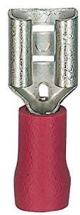 WITTKOWARE Flachsteckhülsen, teilisoliert, 6,3x0,8mm, 1,5mm², rot, 100 Stück