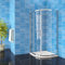 185 cm Box Doccia Semicircolare Porte Scorrevoli Vetro Temperato 6 mm Trasparente Anticalcare Telaio Cromato Lucido 90x90 cm