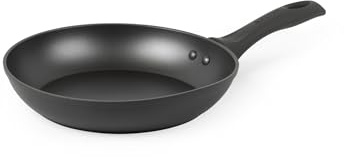 Salter BW11038EU7 Cosmos Collection 24 cm Frying Pan, Forged Aluminium, PFOA-Free Non-Stick Coating, Soft-Touch Handles, Corrosion Resistant, Dishwasher Safe, Suitable for Induction Hobs, Matte Grey