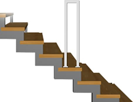 Lsoiup Stair Railing Handrail, Terrace Decking Balustrade for Indoor Outdoor, Transitional Handrail for Villa Garden Corridor Safety Support Bar