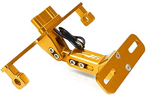 Motorcycle Adjustable Angle License Number Plate Frame Holder Bracket Light For Y&amaha For XJ6 N For XJ6 For D&iversion 2009-2015 Number Plate Frame Bracket (Color : 4)