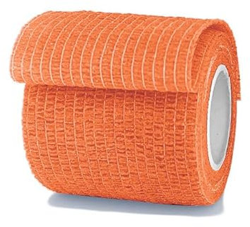 JOYDREAMDESIGN 4.8m Nastro Avvolgente Fasciatura Elastica Autoadesiva Colorata Sportiva Per Imbottiture Di Supporto Del Ginocchio Dito Caviglia Palmo Spalla-Arancione,10cm X 4.8m
