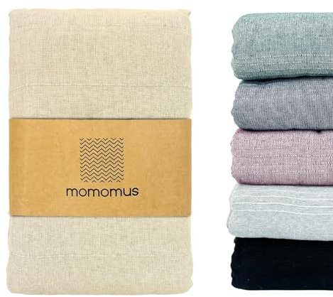 MOMOMUS Dünne Tagesdecke, Bettüberwurf Vielseitiger oder Dünne Überwurf für Bett - Leichte, Praktisch, Komfortabel - Ideal als Überwurfdecke für Sofa, Sessel und Bett - Beige, 150x200 cm