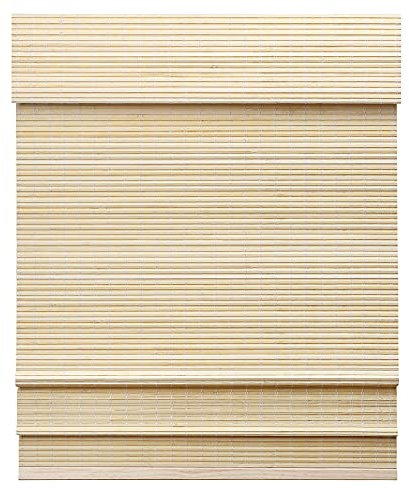 LazBlinds Kabellose Bambus-Roman-Lampen, Sichtschutz-Fensterbehandlung, aufrollbare Bambusrollos für Fenster, 73 cm B x 152 cm H