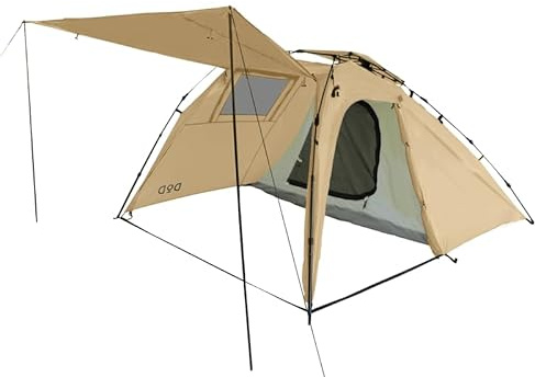 DOD Moto 1Pull tält för camping – kupolcamping och backpackingtält – 2 personer, vandringstält för backpacking – vattentäta popuptält – utomhustält för camping – enkel omedelbar installation – brun