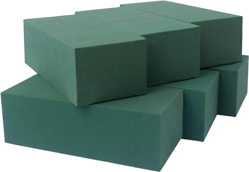 Ximoryn 6 Stück Blumensteckschaum - Nasssteckschaum Set 22 x 10 x 7CM Steckmoos, Steckmasse, Steckziegel für Blumengestecke - Steckschwamm, Basteln, Feiern