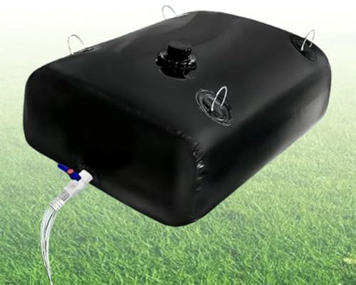 Wassersack Camping, Wasserspeicherblase, Wasserbehälter mit Hahn, Faltbare Regentonne for Trockenheitsresistenz Im Campinggarten(670L/176Gal)