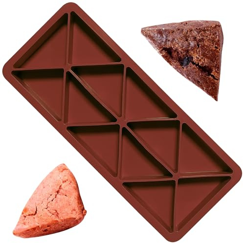 Scone Pan Silicone Molds,Scone Pans for Baking,12-Cavity Nonstick Large Silicone Mold for Scone,Pizza Slice Baking,Corn Bread,Mousse Cake