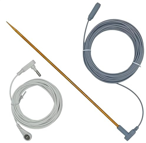 Grounding Rod - 40Ft Female Ground Cord | Grounding Tester For Earthing | Earthing Cord Stake |Earth Connected Products | Grounding Mat, Pillowcase,Pad,Natural & Direct Way To Ground Yourself