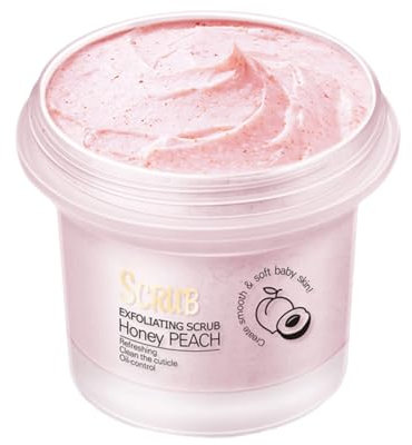 FGUUTYM Peach Brightening Exfoliating Body Scrub Peach Smooth & Tight Body Scrub Peach Brightening Body Scrub Peach Body Scrub Body Scrub for Body Eingewachsene Haare Entfernen (Pink, One Size)