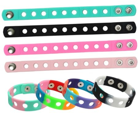 VICASKY 8stücke Verstellbare Silikon Armbänder Diy Armbänder Party Für Sport Musikfestivals Geburtstag Aus Silikonmaterial Für Draußen Und Alltag