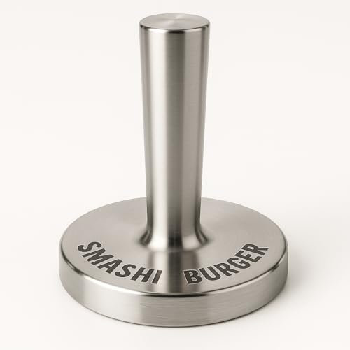 SMASHI® Smasher Martillo 700 g – Aplastador de Hamburguesas de Acero Inoxidable 304 | Prensa Hamburguesas Profesional para Smash Burger | Kit Smash Burger de Alta Precisión
