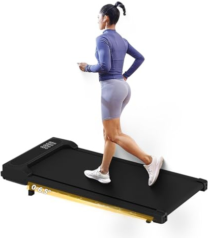 Under Desk Treadmill with Incline Remote Control 4 in 1 Walking Running Pad Machine Adjustable Speeds LED Display for Home or Office (Black)