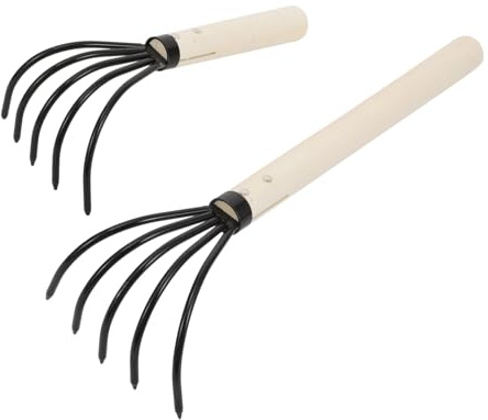 Milisten 1 Jeu Râteaux À Palourdes Outil De Creusement De Fruits De Mer Râteau Multifonction pour Plage Et Jardin Conception Ergonomique Et Antidérapante pour Efficacité Au Jardin 2 Pièces