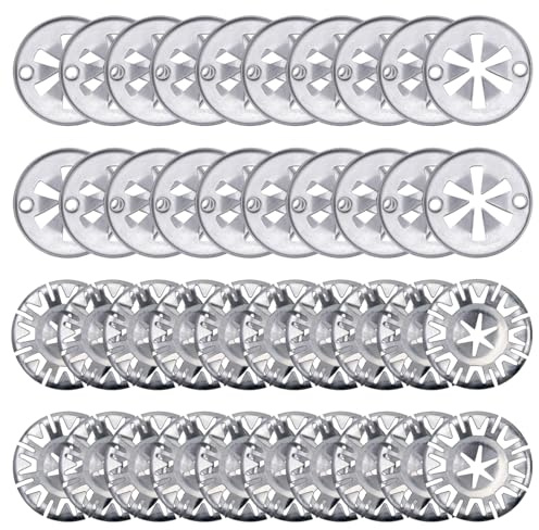 Xynovate 40 PCS Rondelles de Verrouillage en Métal, Rondelle De Blocage En Métal, Rondelle À Clip En Acier Inoxydable Utilisée Pour Fixer Le Clip Et Le Bouclier Thermique Sous Le Capot