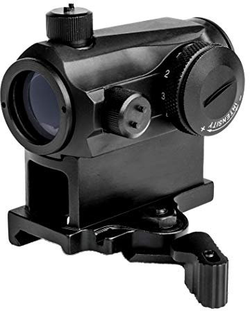 FOCUHUNTER Taktisch Reflex Red Green Dot Visier 5 Helligkeit Airsoft Sichtweite mit 20mm Schienenmontage zum Jagen und Schießen