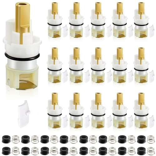 Honoson 16 Pieces Rp25513 Faucet Stem Replacement Faucet Repair Kit with Rp4993 Seat and Spring, 8 Cartridge for Bathroom Lavatory